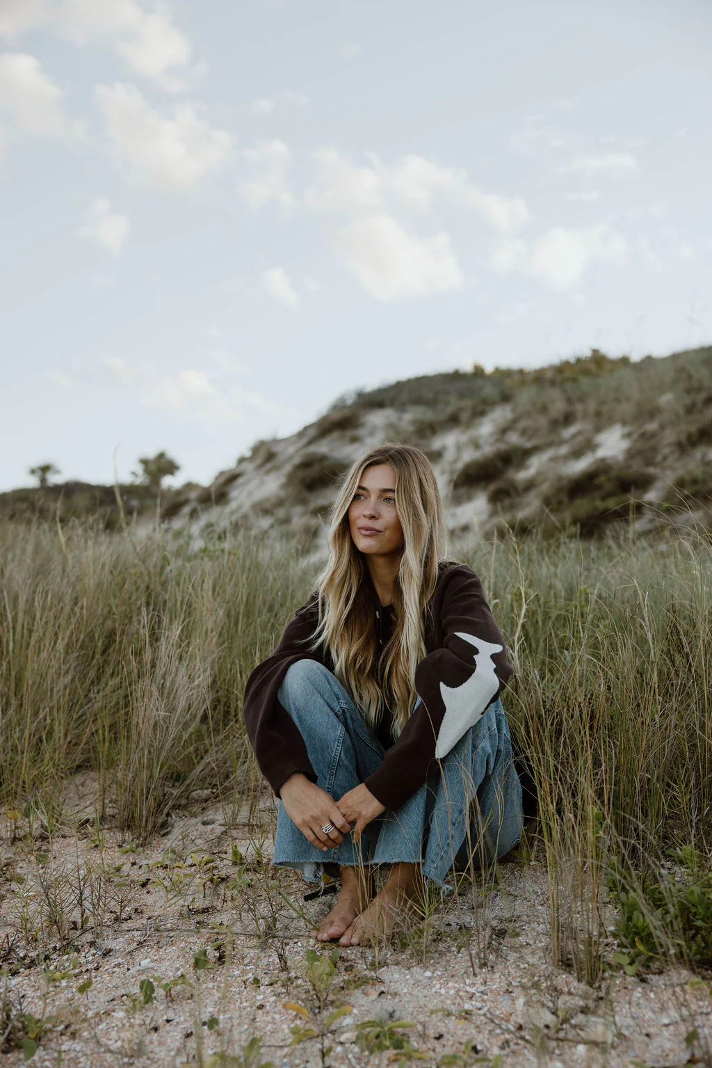 HEART ON MY SLEEVE KNIT BROWN - Image 3